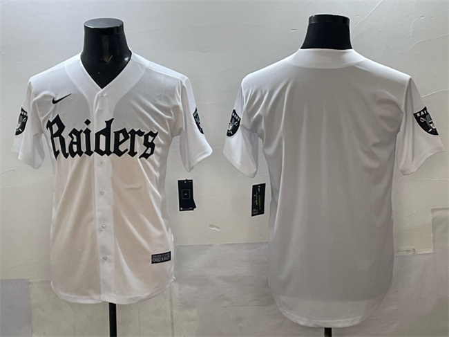 Las Vegas Raiders Blank White 'Gothic Sin City Shadows Edition' Vapor Limited Stitched Jersey - Zenithce