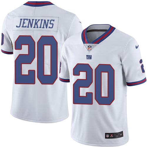 Giants #20 Janoris Jenkins White Stitched Limited Rush Nike Jersey - Zenithce