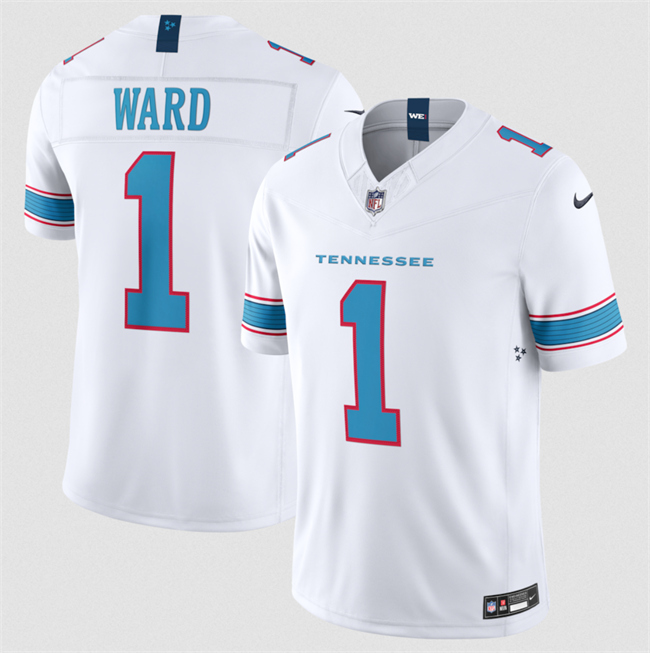 Tennessee Titans #1 Cameron Ward White 2026 F.U.S.E. Vapor Limited Stitched Jersey - Zenithce