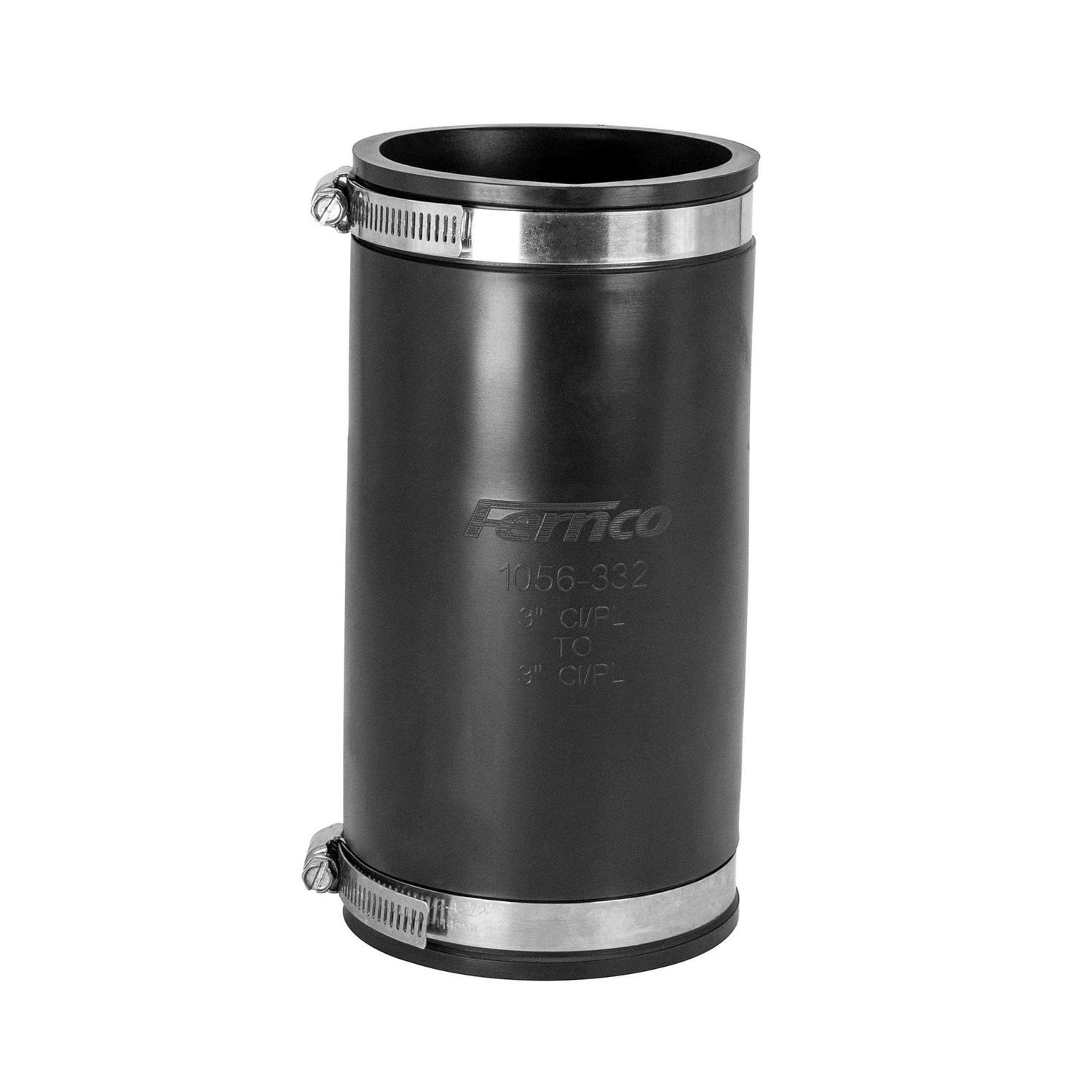 Fernco XL 1056-222 Flexible Pipe Coupling 2 to 2 inch CI/Plastic/Steel Connection - Zenithce