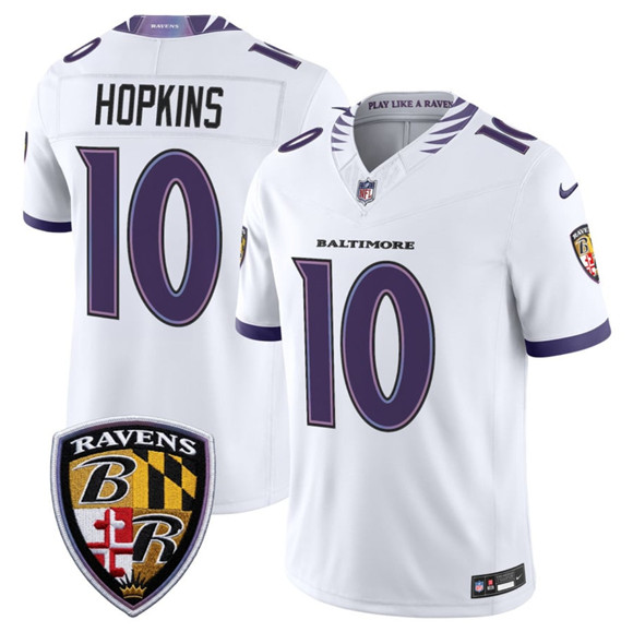 Baltimore Ravens #10 DeAndre Hopkins White 2026 F.U.S.E. Vapor Limited Stitched Jersey - Zenithce
