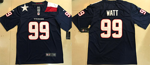 Texans #99 J.J. Watt Navy Limited Stitched Jersey - Zenithce