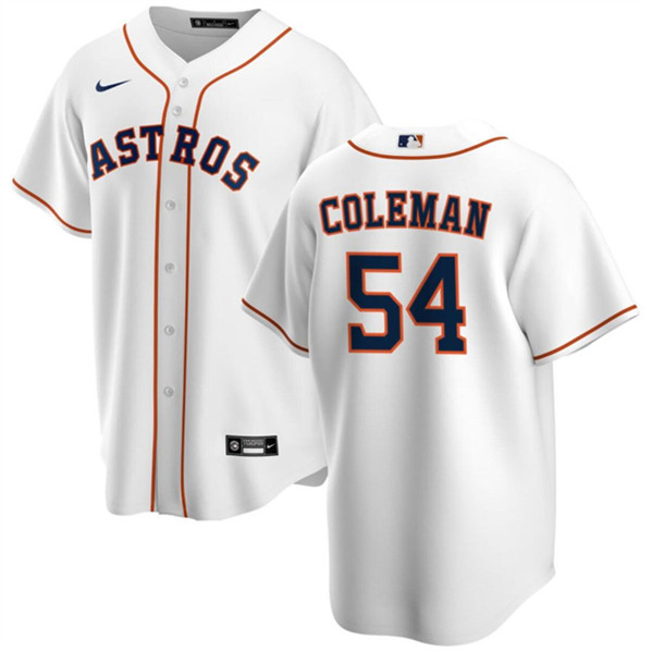 Houston Astros #54 Dylan Coleman White Cool Base Stitched Jersey - Zenithce