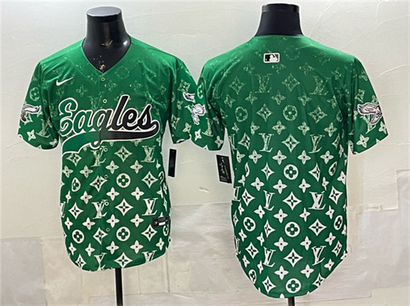 Philadelphia Eagles Blank Green With Patch Limited Stitched Jersey - Zenithce