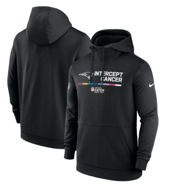 New England Patriots 2022 Black Crucial Catch Therma Performance Pullover Hoodie - Zenithce