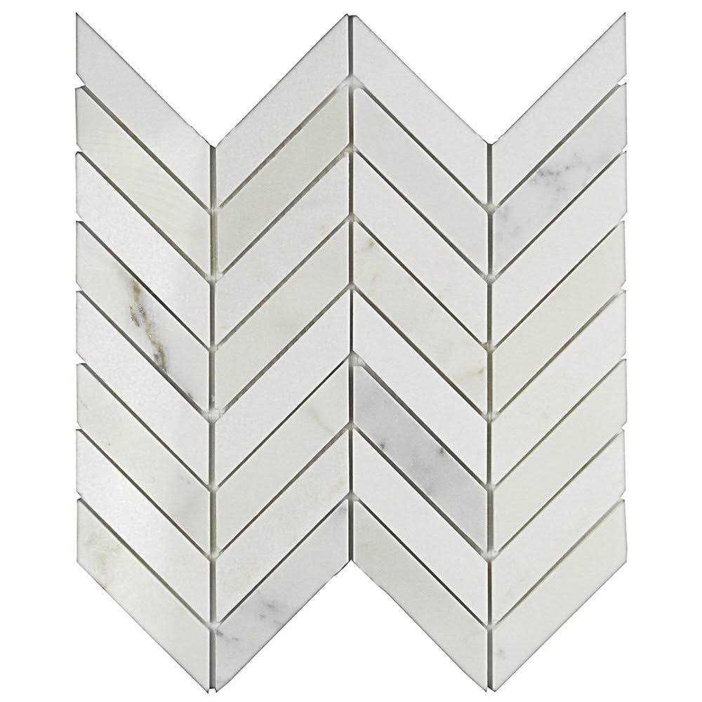 Ivy Hill Tile Dart and Thassos 10-3/4 in. x 10-3/4 in. x 10 mm Polished Marble Mosaic Tile - Zenithce