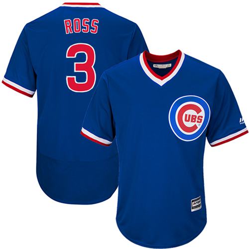 Cubs #3 David Ross Blue Flexbase Authentic Collection Cooperstown Stitched Jersey - Zenithce