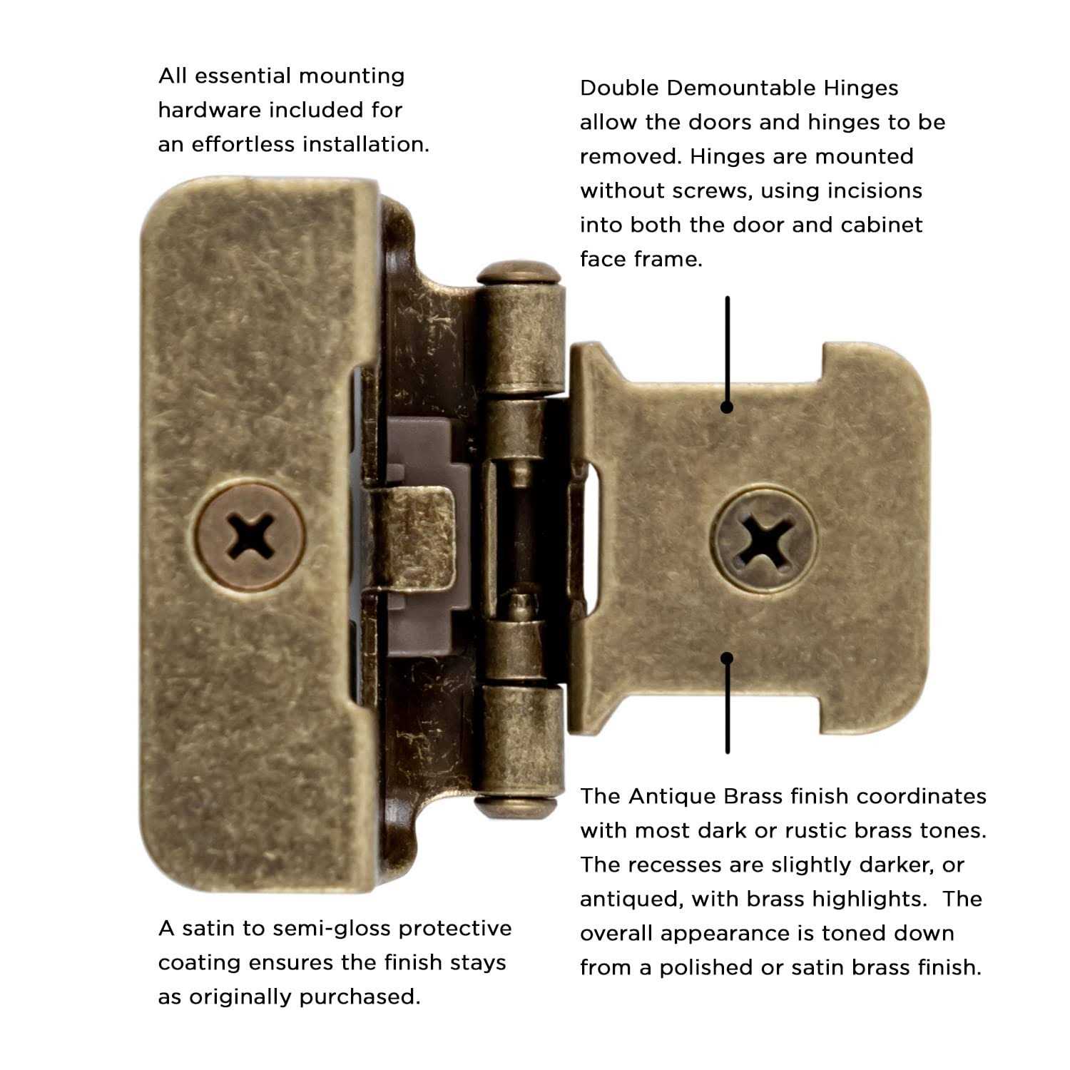 Hickory Hardware P5125-14 Hinge Concealed Face Frame - Zenithce