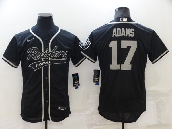 Las Vegas Raiders #17 Davante Adams Black Flex Base Stitched Jersey - Zenithce