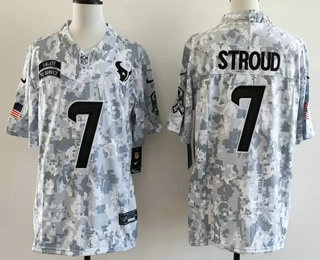 Houston Texans #7 CJ Stroud Limited Arctic Camo 2024 Salute to Service Jersey - Zenithce