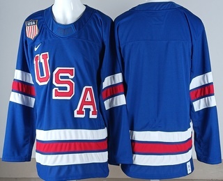 USA Blank Blue 2026 Olympics Authentic Jersey - Zenithce