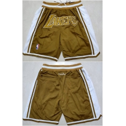 Los Angeles Lakers Tawny Shorts Run Small - Zenithce