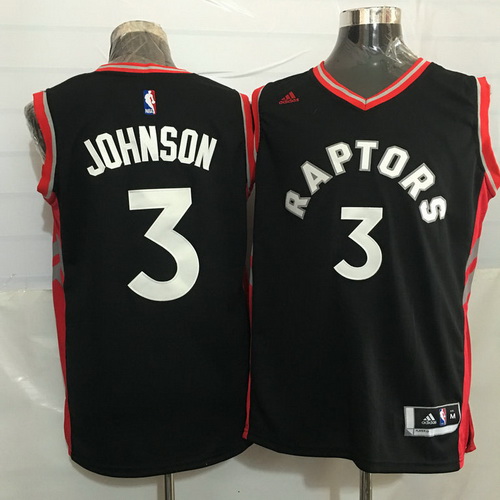 Toronto Raptors #3 James Johnson Black With Red New Rev 30 Swingman Jersey - Zenithce