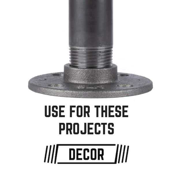 PIPE DECOR Black Iron Floor Flange - Zenithce