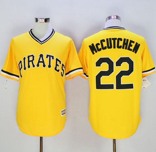 Pirates #22 Andrew McCutchen Gold New Cool Base Stitched Jersey - Zenithce