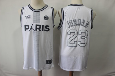 Paris Saint Germain 23 Michael Jordan White Fashion Jersey - Zenithce
