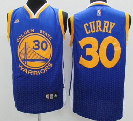 Golden State Warriors #30 Stephen Curry Blue Resonate Fashion Jersey - Zenithce