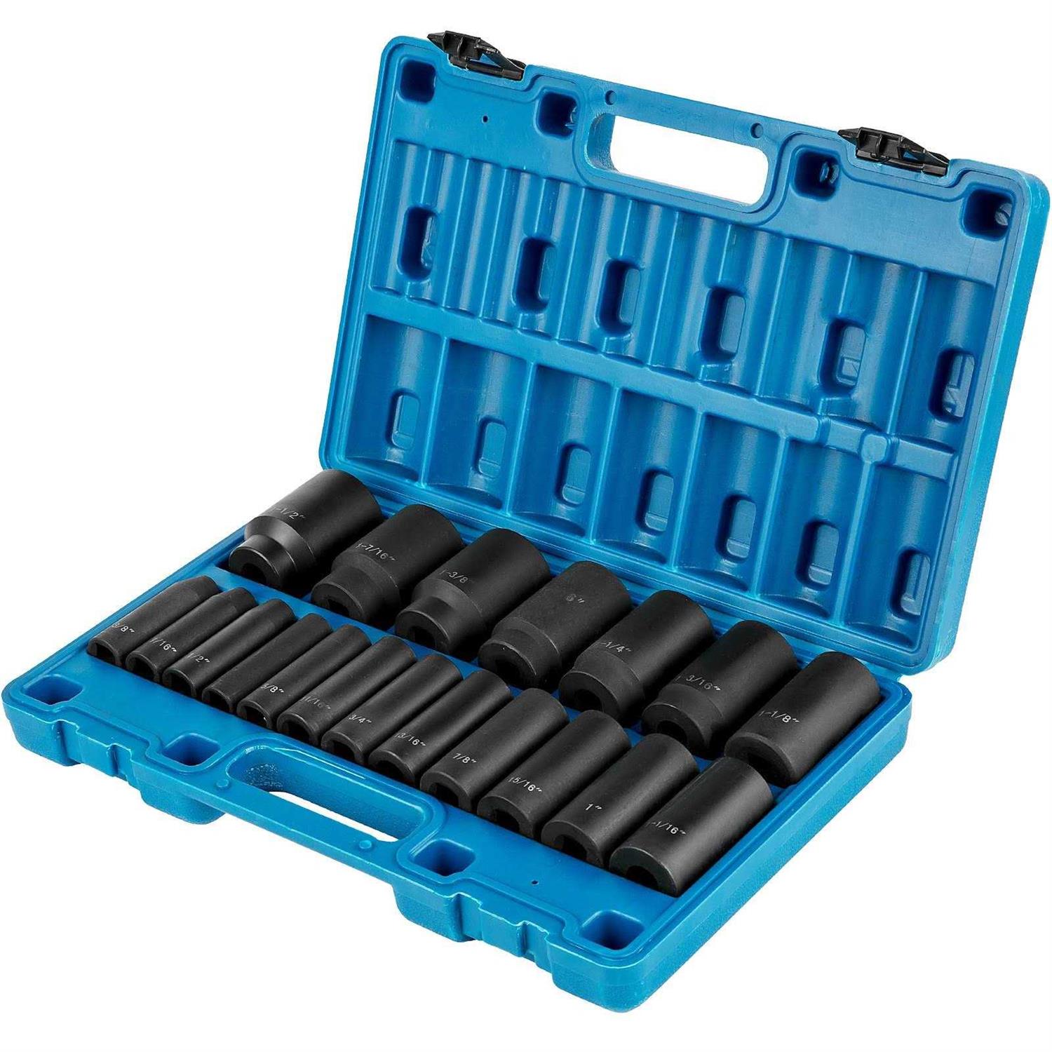 VEVOR Impact Socket Set 1/2 Inches 19 Piece Impact Sockets - Zenithce