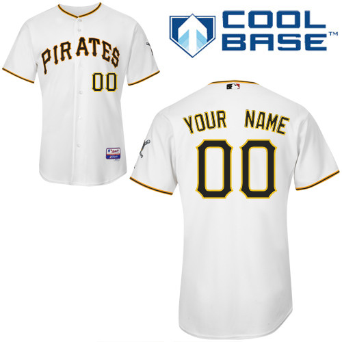 Pirates Customized Authentic White Cool Base MLB Jersey - Zenithce
