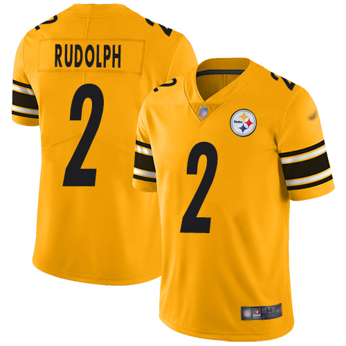 Pittsburgh Steelers #2 Mason Rudolph Gold Inverted Legend Stitched Jersey - Zenithce