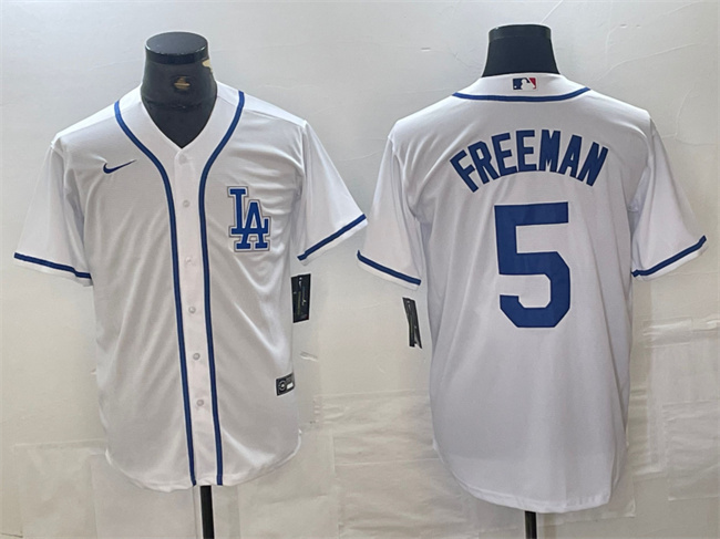 Los Angeles Dodgers #5 Freddie Freeman White Cool Base Stitched Jersey - Zenithce