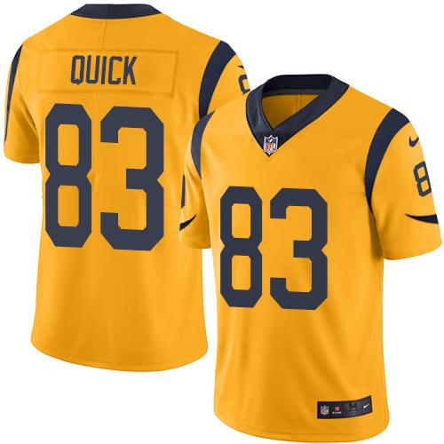 Rams #83 Brian Quick Gold Stitched Limited Rush Nike Jersey - Zenithce