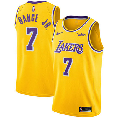 Los Angeles Lakers #7 Larry Nance Jr. Gold Swingman Icon Edition Jersey - Zenithce