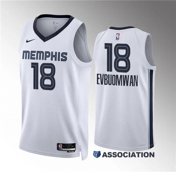 Memphis Grizzlies #18 Tosan Evbuomwan White Association Edition Stitched Jersey - Zenithce