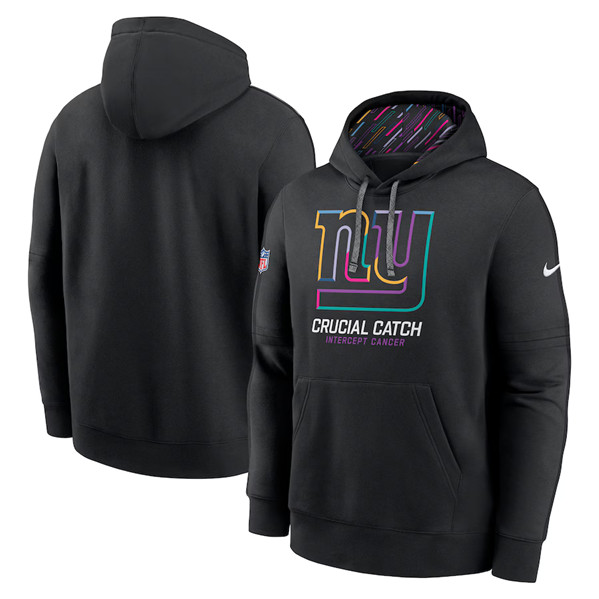 New York Giants Black 2024 Crucial Catch Club Pullover Hoodie - Zenithce