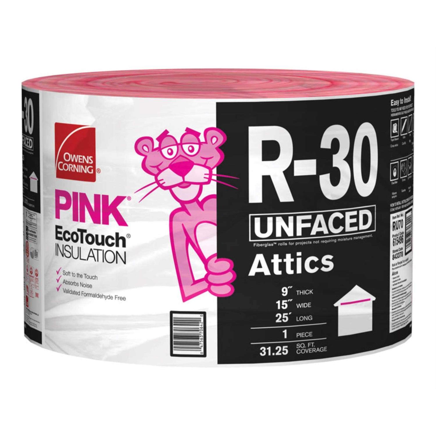 Owens Corning R 15 Faced Fiberglass Insulation Roll 15 in. x 24 ft - Zenithce
