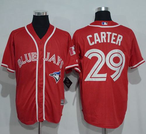 Blue Jays #29 Joe Carter Red New Cool Base Canada Day Stitched Jersey - Zenithce