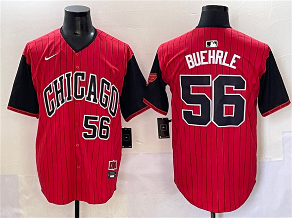 Chicago White Sox #56 Mark Buehrle Red Black 2025 City Connect Limited Stitched Jersey - Zenithce