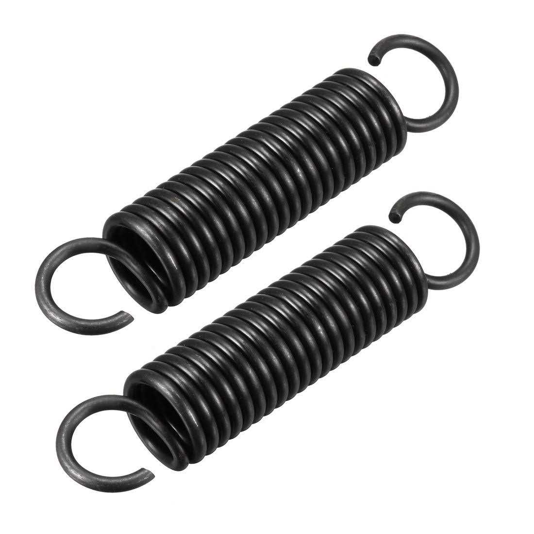 uxcell Extension Spring 2.5mm Wire Dia 18mm OD Free Length Spring Steel Small Dual Hook Tension Spring - Zenithce