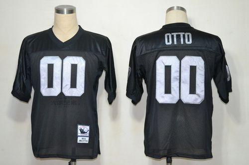 Mitchell And Ness Raiders #0 Jim Otto Black Stitched Throwback Jersey - Zenithce