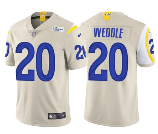 Los Angeles Rams #20 Eric Weddle Bone Vapor Untouchable Limited Stitched Football Jersey - Zenithce