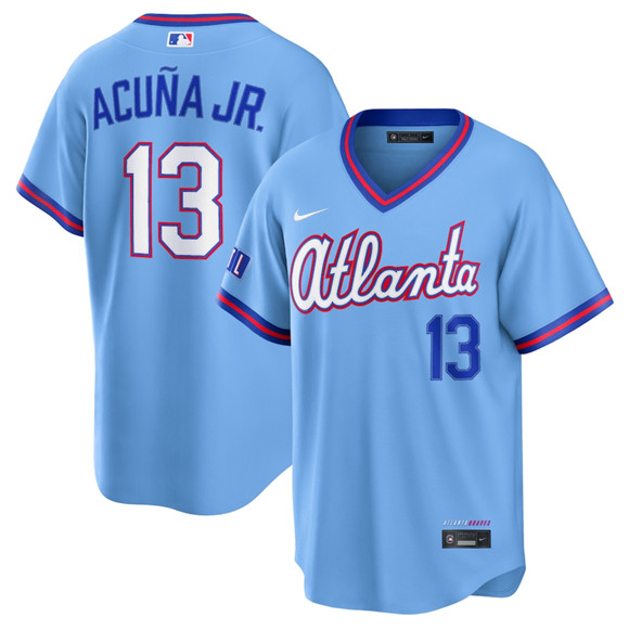 Atlanta Braves #13 Ronald Acu?a Jr. Powder Blue 2026 City Connect Stadium Stitched Jersey - Zenithce