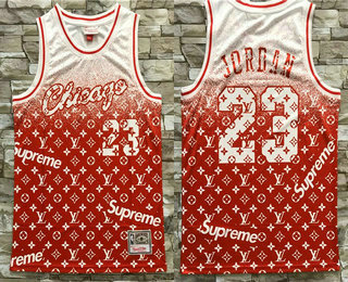 Chicago Bulls #23 Michael Jordan Red Hardwood Classics Soul Swingman Throwback Jersey - Zenithce