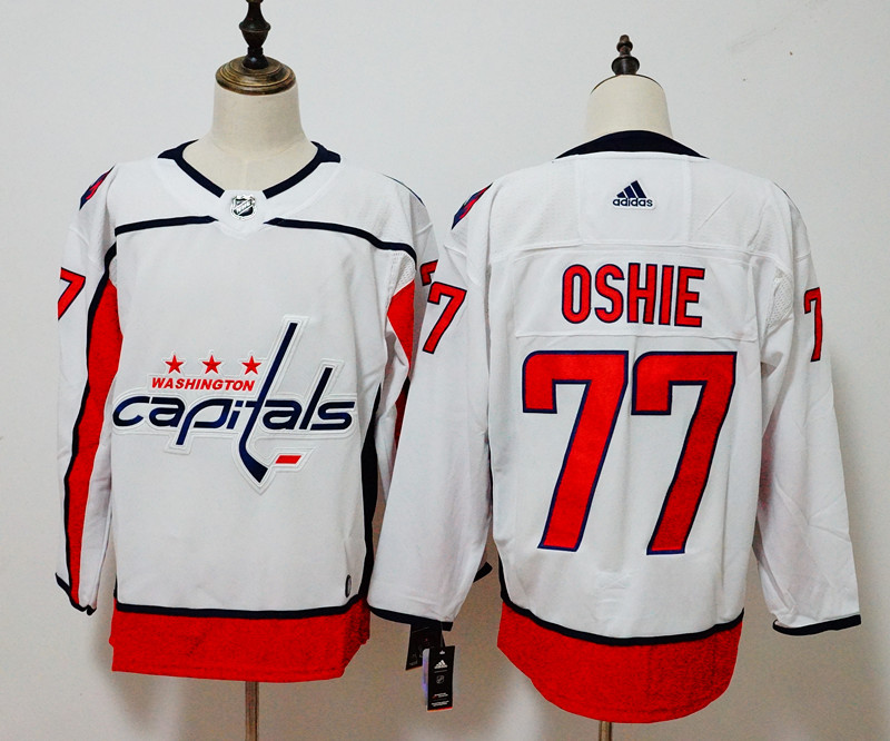 Washington Capitals #77 TJ Oshie White Stitched Adidas Jersey - Zenithce