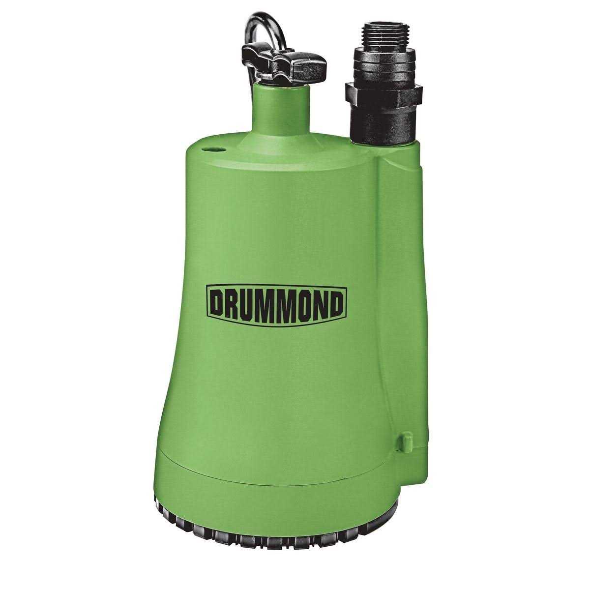 Drummond 1/2 HP Submersible Sewage Pump with Tether Switch - Zenithce