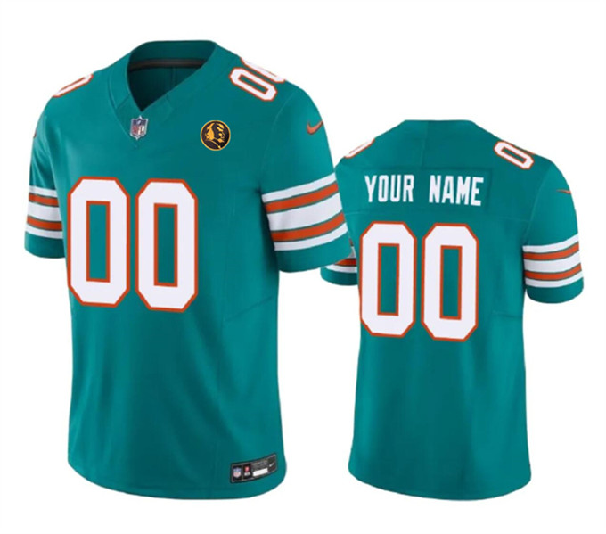Miami Dolphins Custom Aqua 2023 F.U.S.E. Alternate With John Madden Patch Vapor Limited Stitched Jersey - Zenithce