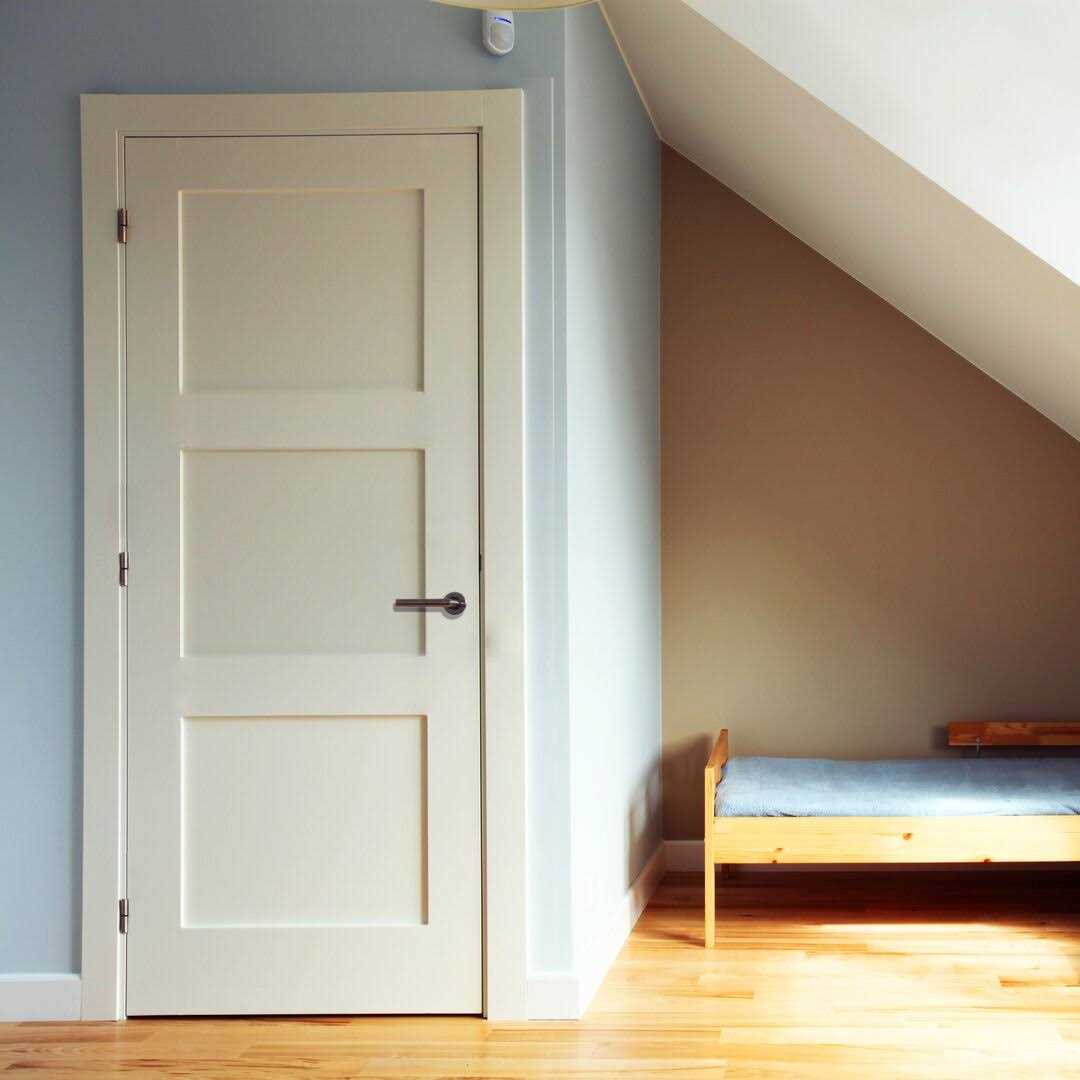 Primed 3 Equal Panel Shaker Interior Door Trimlite - Zenithce