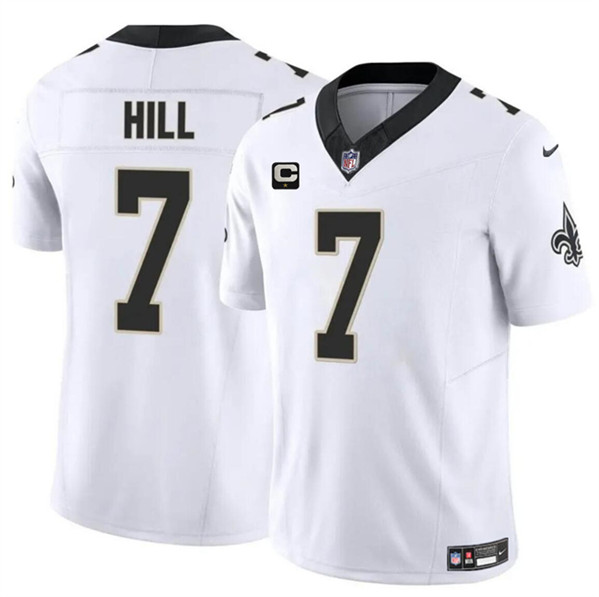 New Orleans Saints #7 Taysom Hill White 2024 F.U.S.E. With 1-Star C Patch Vapor Limited Stitched Jersey - Zenithce