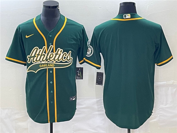 Oakland Athletics Blank Green Cool Base Stitched Jersey - Zenithce