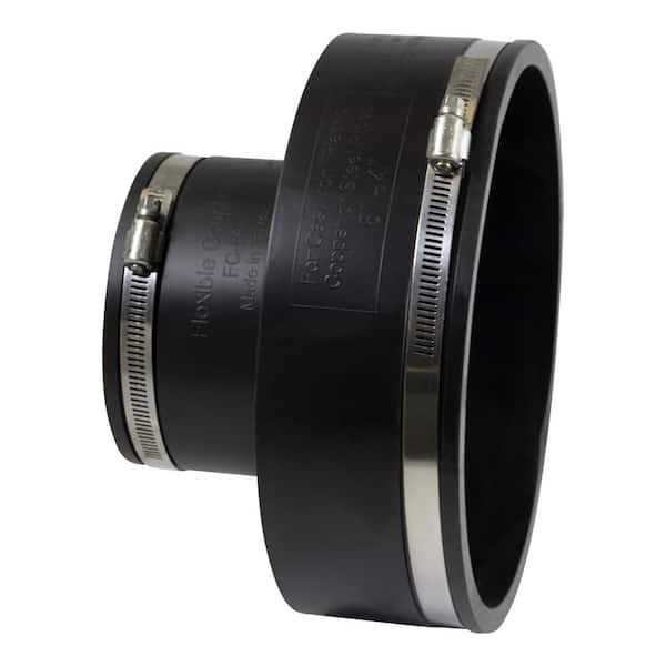 The Plumber’s Choice 4 in. PVC Flexible Reducing Coupling with Stainless Steel Clamps - Zenithce