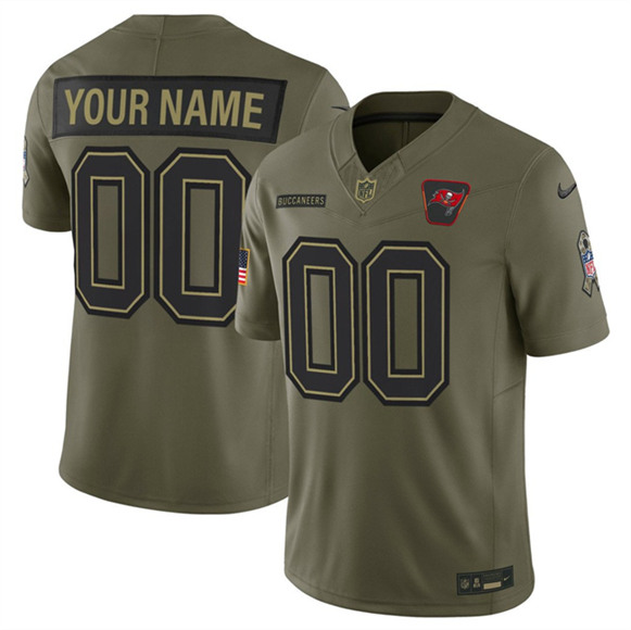 Tampa Bay Buccaneers Custom Olive 2025 F.U.S.E. Salute to Service Limited Stitched Jersey - Zenithce