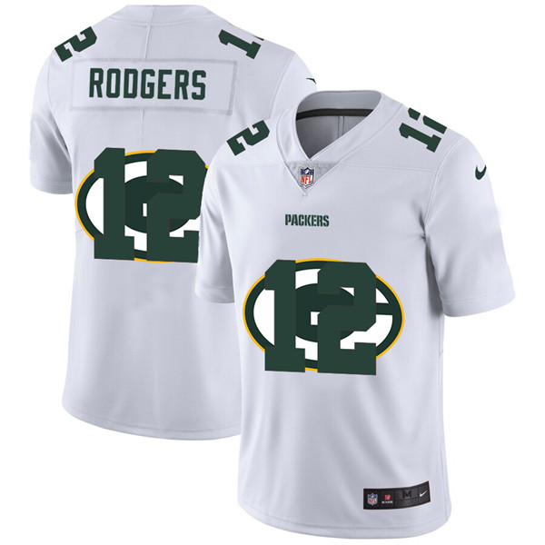 Green Bay Packers #12 Aaron Rodgers White Stitched Jersey - Zenithce