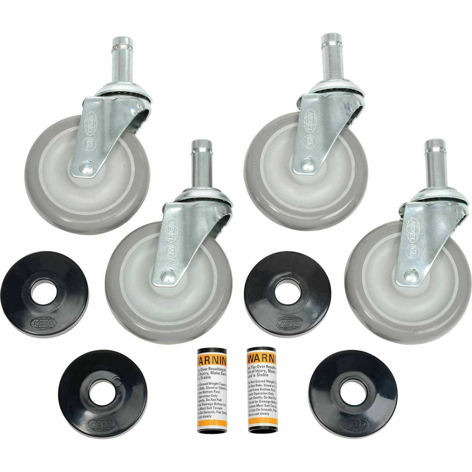 Nexel Steel Deck Truck Rubber Casters - Zenithce