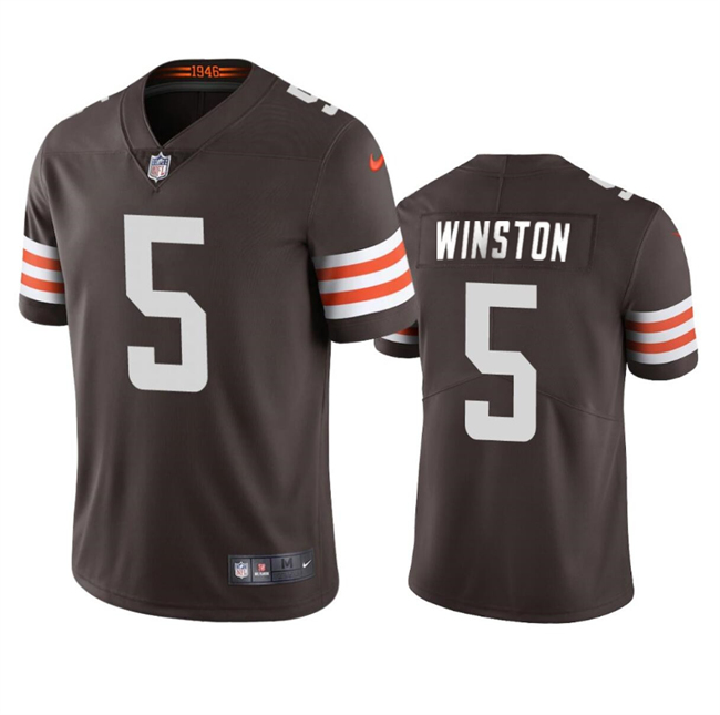 Cleveland Browns #5 Jameis Winston Brown Vapor Limited Stitched Jersey - Zenithce