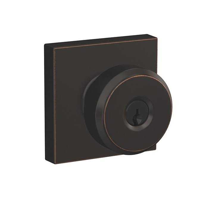 Schlage Bowery Keyed Entry Knob with Collins Trim F51ABWE - Zenithce