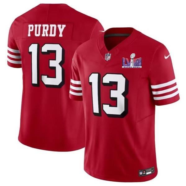 San Francisco 49ers #13 Brock Purdy New Red 2024 F.U.S.E. Super Bowl LVIII Patch Vapor Untouchable Limited Stitched Jersey - Zenithce